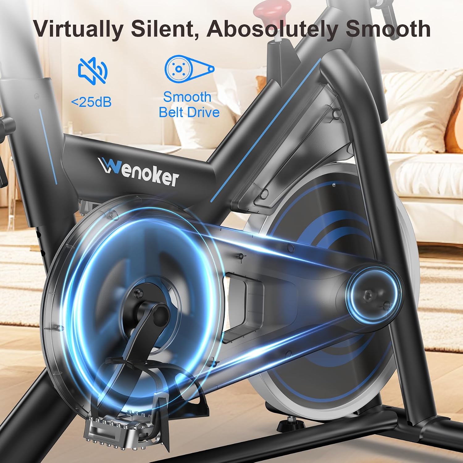 Stationary exercise bike for indoor cardio and home workouts