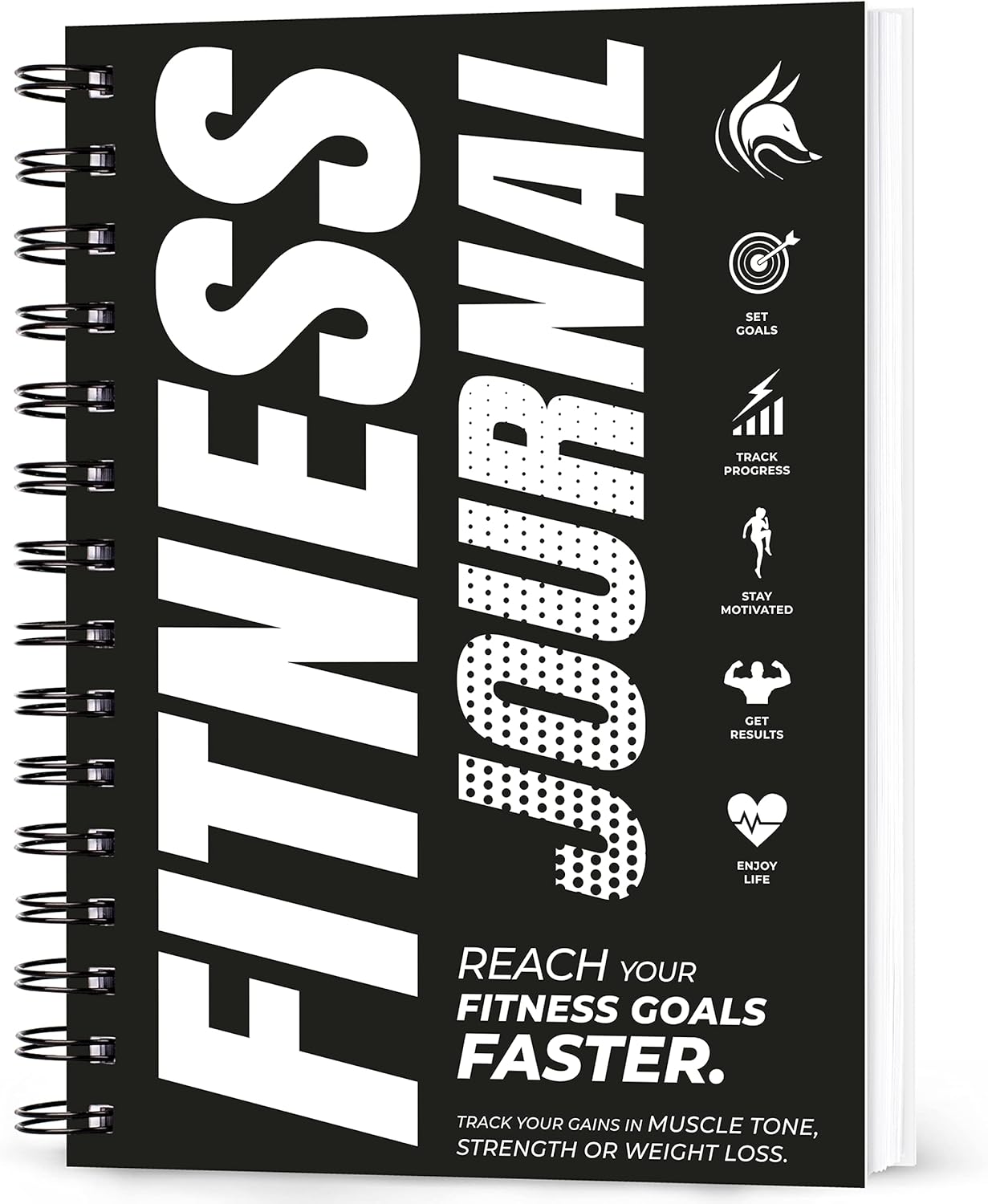 Fitness journal for recording activities and goals